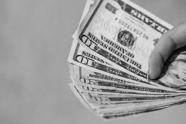 Банкноты, доллары США. Концепция инфляции и экономики США