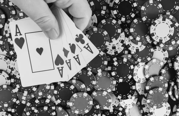 Poker Chips Money Gamble — Stock Photo, Image