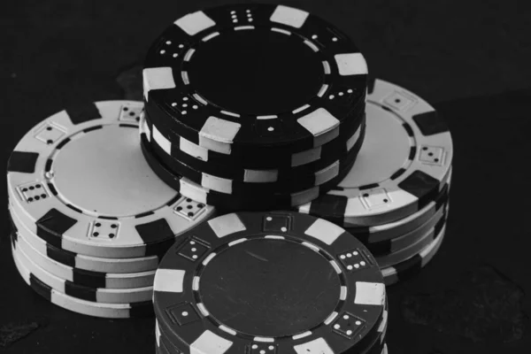 Poker Żetony Pieniądze Hazard — Zdjęcie stockowe