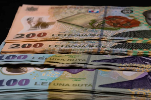 Romanian Lei Currency Europe Inflation Lei Money — Zdjęcie stockowe