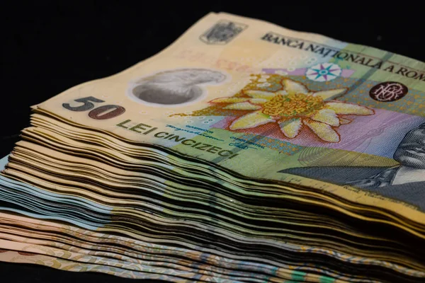 Romanian Lei Currency Europe Inflation Lei Money — Stok fotoğraf