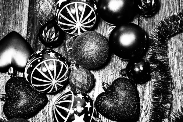 Decorati Ornamenti Natalizi Luci Sfocate — Foto Stock