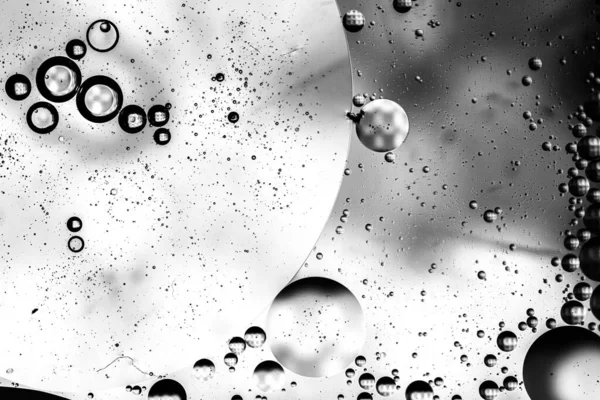 Abstract Backdrop Oil Drops Waves Water Surface — 图库照片