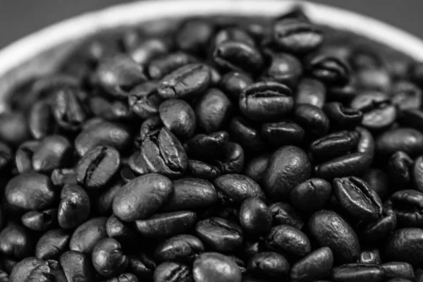 Black Coffee Cup Coffee Beans Breakfast Coffee Concept — Fotografia de Stock