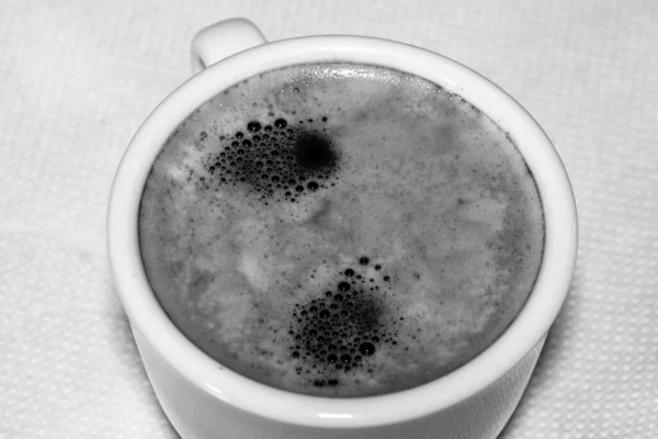 Sade Kahve Fincanı Kahve Çekirdekleri Kahvaltı Kahve Konsepti — Stok fotoğraf