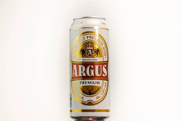 Bière Argus Premium Lager Lild Supermarché Propre Bière Marque Séance — Photo