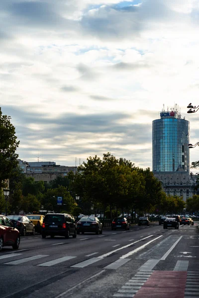 Circulation Automobile Pollution Embouteillage Matin Soir Dans Capitale Bucarest Roumanie — Photo