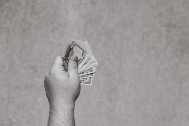Amerikan doları para ve para fotoğrafı. Amerikan para birimi değişimi