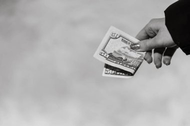 Amerikan doları para ve para fotoğrafı. Amerikan para birimi değişimi