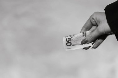 American dollars money and photo of money. USD currency exchange