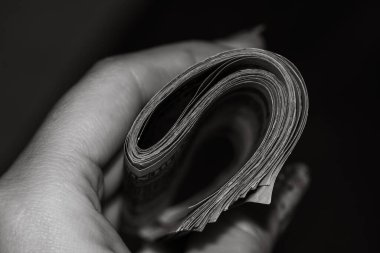 American dollars money and photo of money. USD currency exchange