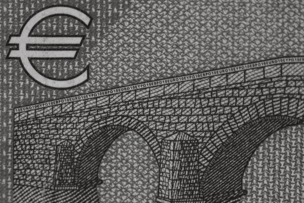 Euro Bankovka Fotografie Eur Měny Eur Inflace Peněz Evropě — Stock fotografie