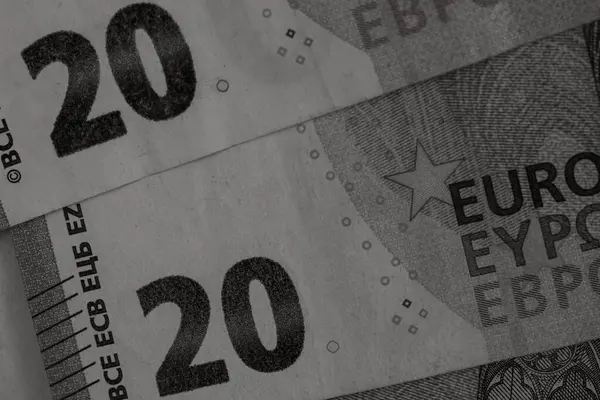 Euro Banknote Photo Eur Currency Eur Money Inflation Europe — ストック写真