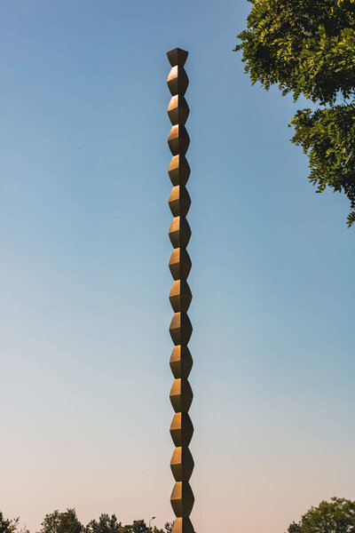 The Endless Column (Column of Infinite or Coloana Infinitului) made by Constantin Brancusi