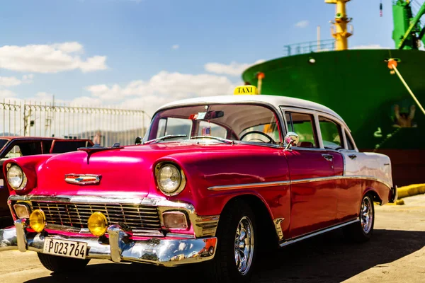 Amerikanischer Oldtimer Als Privates Taxi Havanna Kuba 2022 — Stockfoto