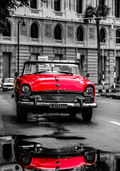 Classic American Car Used Private Taxi Havana Cuba 2022 — 스톡 사진