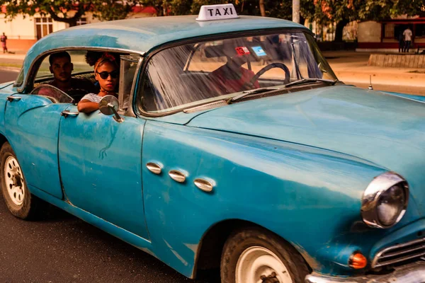 Classic American Car Used Private Taxi Havana Cuba 2022 — 스톡 사진