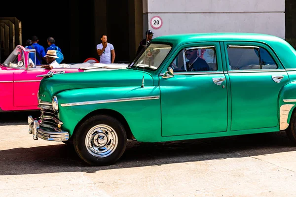 Klasszikus Amerikai Autó Használt Privát Taxi Havanna Kuba 2022 — Stock Fotó