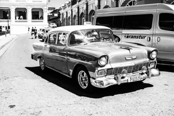 Havana Küba 2022 Özel Taksi Olarak Kullanılan Klasik Amerikan Arabası — Stok fotoğraf