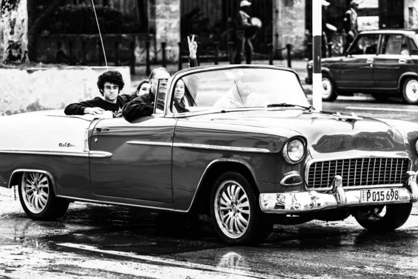 Classic American Car Used Private Taxi Havana Cuba 2022 — Stok Foto