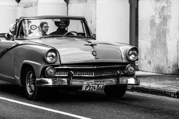 Classic American Car Used Private Taxi Havana Cuba 2022 — ストック写真