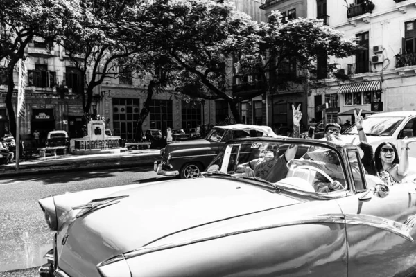 Classic American Car Used Private Taxi Havana Cuba 2022 — Fotografia de Stock