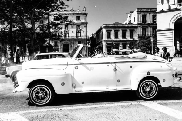 Classic American Car Used Private Taxi Havana Cuba 2022 — Fotografia de Stock