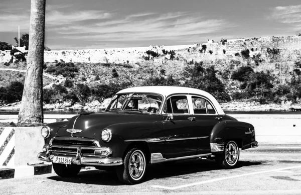 Classic American Car Used Private Taxi Havana Cuba 2022 Stock Photo