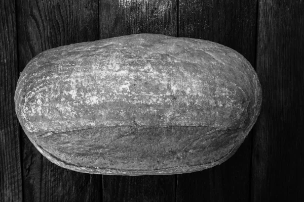 Свіжоспечений Хліб Дерев Яній Дошці Домашній Хліб — стокове фото