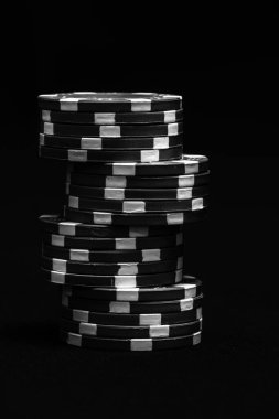 Poker fişleri, para ve kumar.