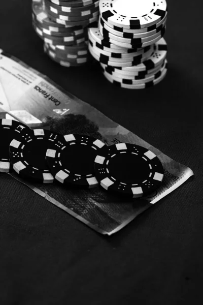 Fichas Poker Dinheiro Apostas — Fotografia de Stock