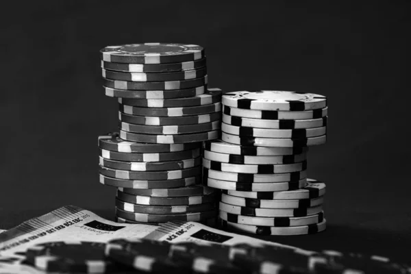 Fichas Poker Dinheiro Apostas — Fotografia de Stock