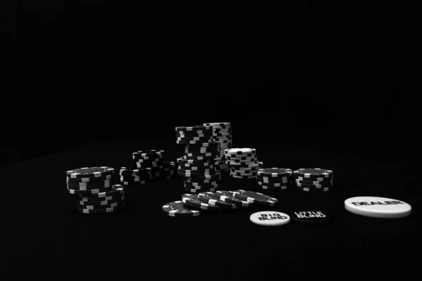Poker Żetony Pieniądze Hazard — Zdjęcie stockowe