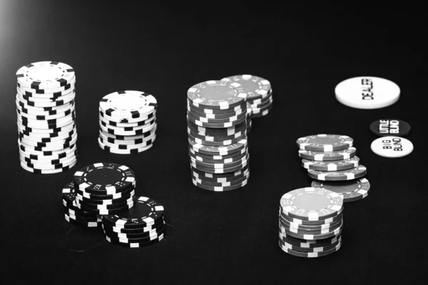 Poker Žetony Peníze Hazard — Stock fotografie