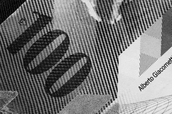 İsviçre frangı. CHF para birimi. Avrupa enflasyonu