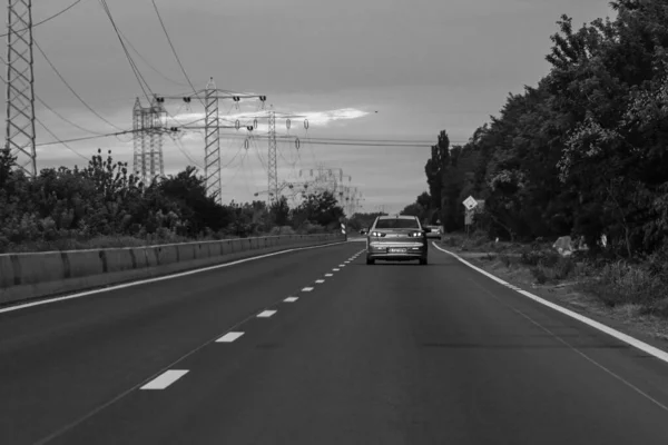 Tráfico Coches Contaminación Atasco Ciudad Centro Bucarest Rumania 2022 —  Fotos de Stock