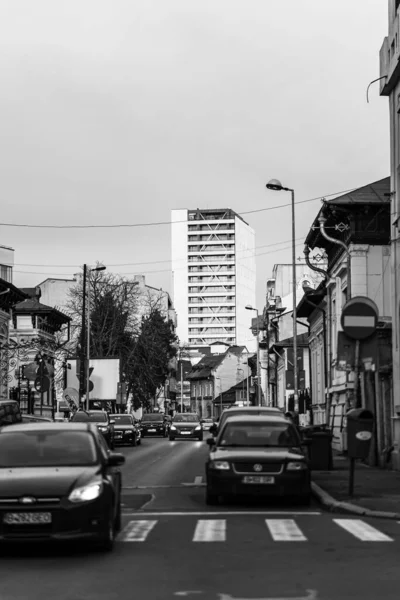 Tráfego Automóvel Poluição Engarrafamento Cidade Centro Bucareste Roménia 2022 — Fotografia de Stock