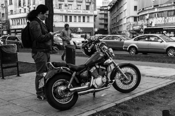 Tráfego Automóvel Poluição Engarrafamento Cidade Centro Bucareste Roménia 2022 — Fotografia de Stock