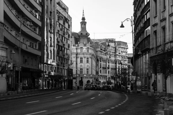 Car Traffic Pollution Traffic Jam City Downtown Bucharest Romania 2022 — Stock Photo, Image