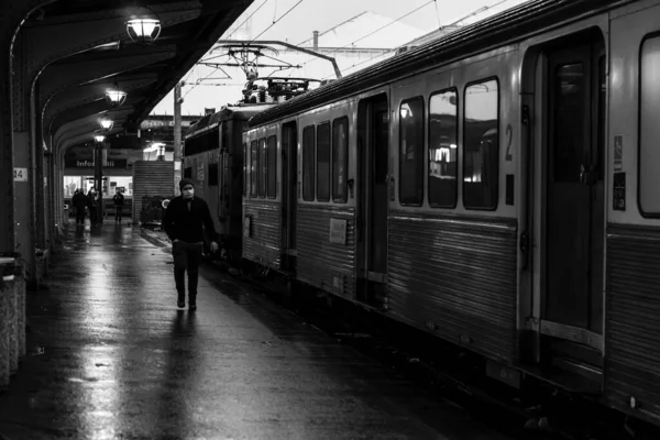 Comboio Bucareste Estação Ferroviária Norte Gara Nord Bucareste Roménia 2022 — Fotografia de Stock