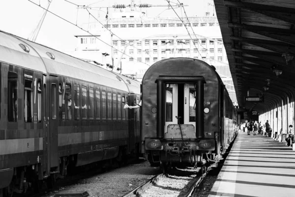 Tren Bucarest Norte Estación Tren Gara Nord Bucarest Rumania 2022 — Foto de Stock