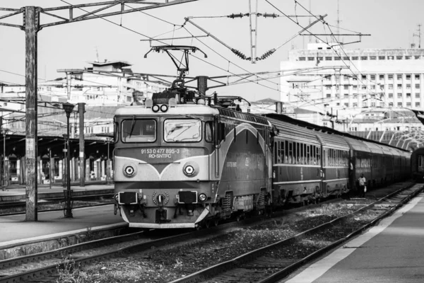 Train Gare Bucarest Nord Gara Nord Bucarest Roumanie 2022 — Photo