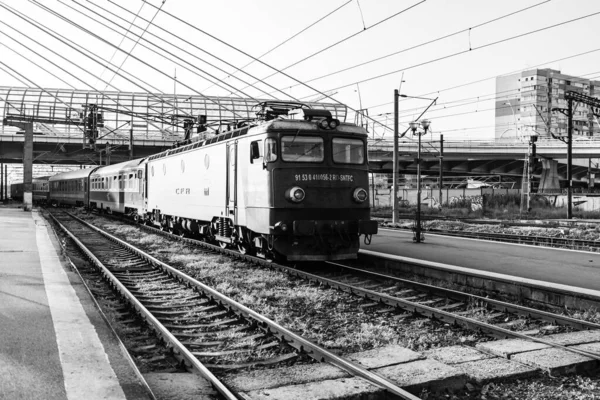 Train Gare Bucarest Nord Gara Nord Bucarest Roumanie 2022 — Photo