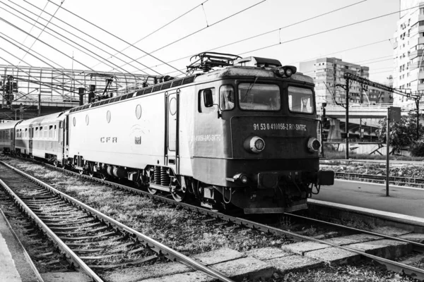 Comboio Bucareste Estação Ferroviária Norte Gara Nord Bucareste Roménia 2022 — Fotografia de Stock