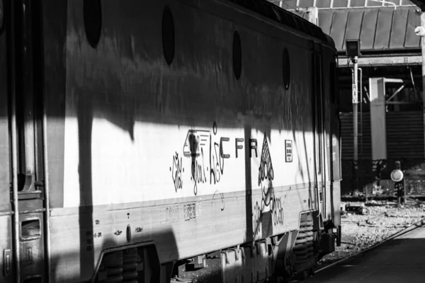 Train Bucharest North Railway Station Gara Nord Bucharest Romania 2022 — Stock Photo, Image