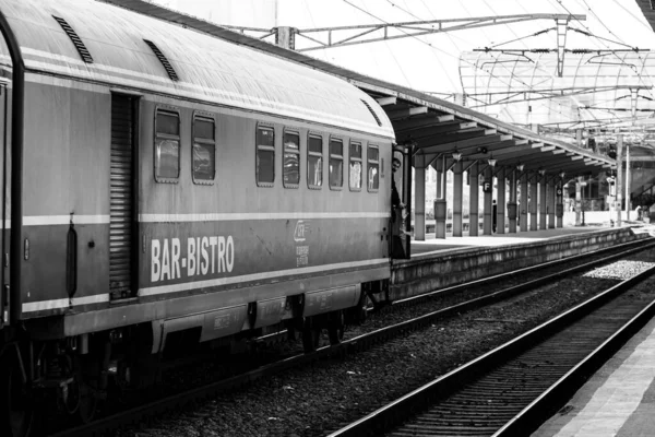 Comboio Bucareste Estação Ferroviária Norte Gara Nord Bucareste Roménia 2022 — Fotografia de Stock