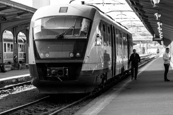 Train Bucharest North Railway Station Gara Nord Bucharest Romania 2022 — Stock Photo, Image