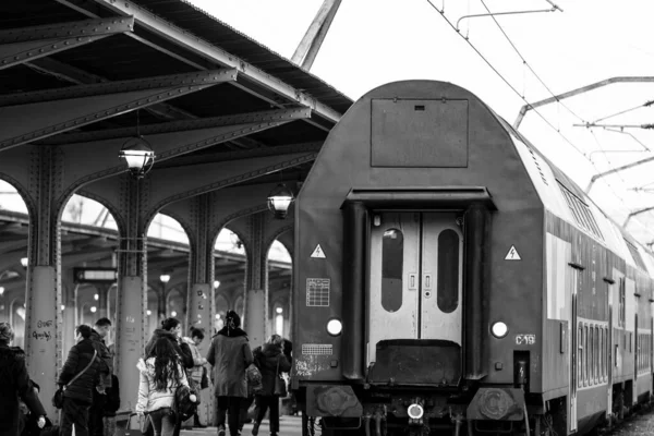 Train Bucharest North Railway Station Gara Nord Bucharest Romania 2022 — Stock Photo, Image