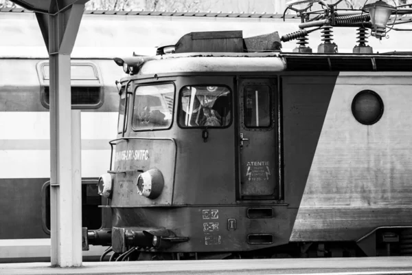 Train Bucharest North Railway Station Gara Bucharest Romania 2022 — стоковое фото