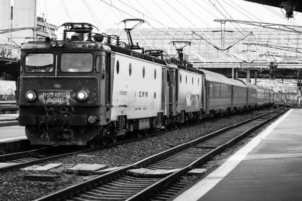 Train Bucharest North Railway Station Gara Nord Bucharest Romania 2022 Stock Photo